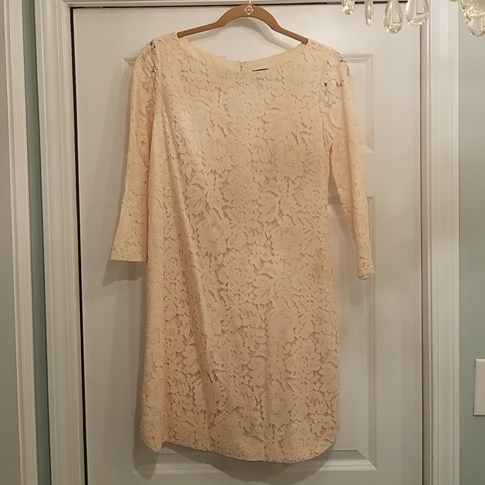 Vince Camuto pink lace dress